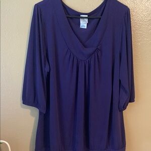 Just My Size Blue Relaxed Tunic with Short Sleeves